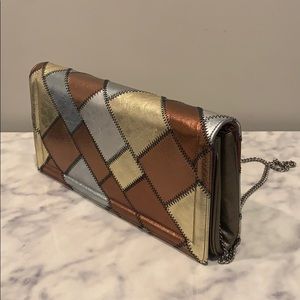 Vintage Morris Moskowitz Metallic Patch Clutch
